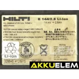 AKKUFELÚJÍTÁS Hilti B 144 / 2,6 Lithium Ion