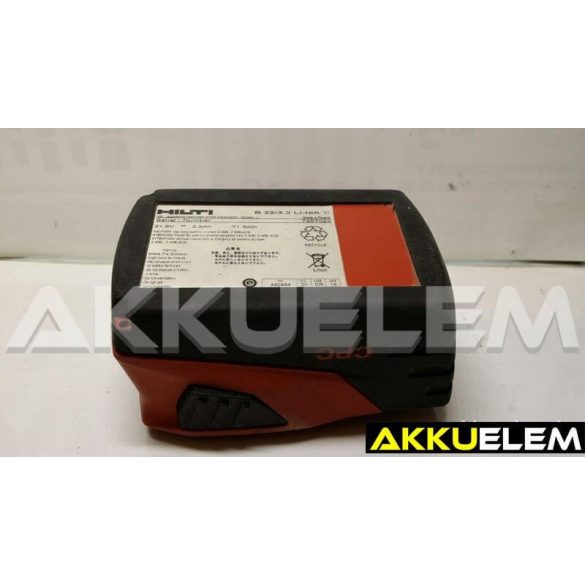 AKKUFELÚJÍTÁS Hilti B 22/3,3 21,6V 3,3Ah Lithium Ion