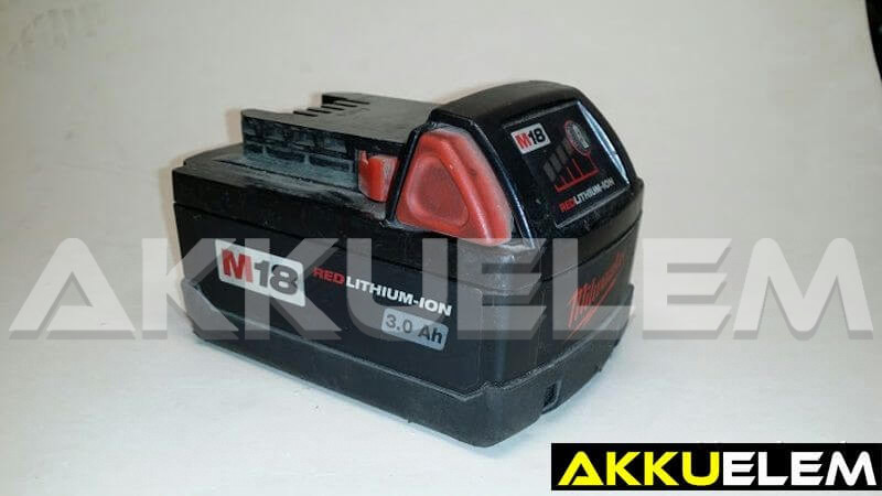 AKKUFELÚJÍTÁS Milwaukee M18 RED Lithium Ion 18V 3Ah