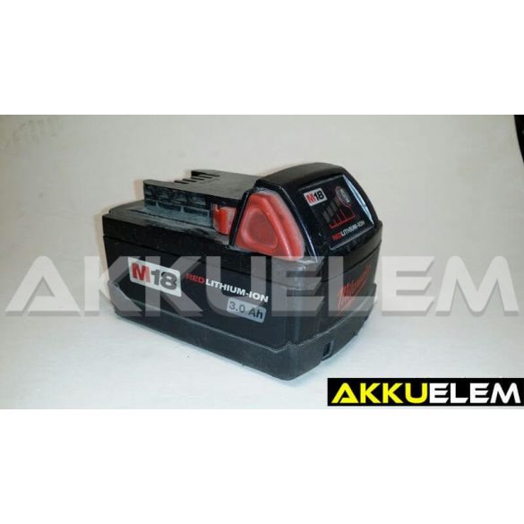 AKKUFELÚJÍTÁS Milwaukee M18 RED Lithium Ion 18V 3Ah