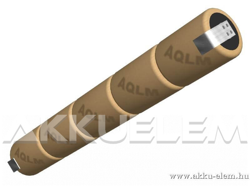 6V 1300mAh 5db ipari cella egyéni kialakításban. D verzió.