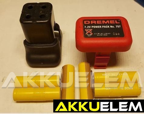 AKKUFELÚJÍTÁS Dremel Power pakk 757, 7.2V 2.4Ah