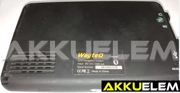 AKKUFELÚJÍTÁS WAYTEQ x980BT GPS