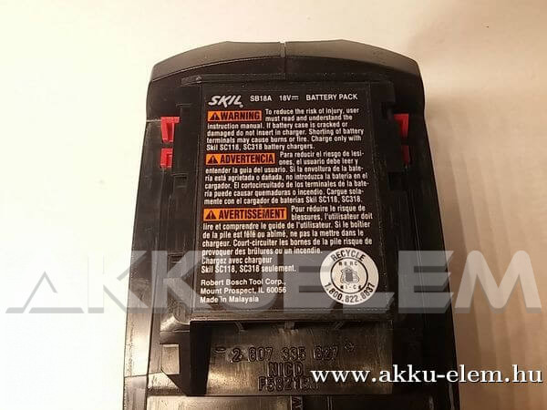 AKKUFELÚJÍTÁS SKIL SB18A 18V  2Ah