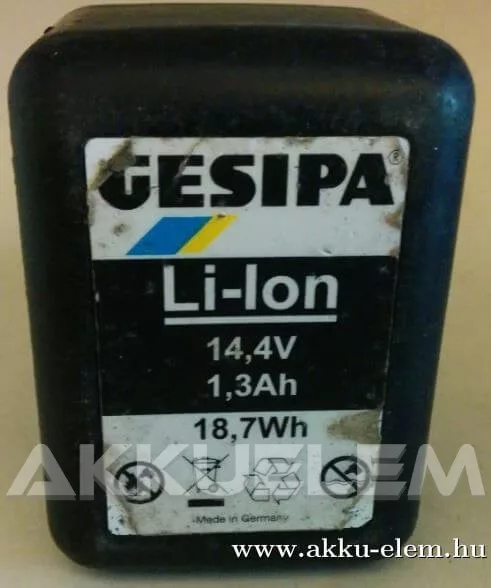 AKKUFELÚJÍTÁS GESIPA Li-Ion 14.4V 1.3Ah