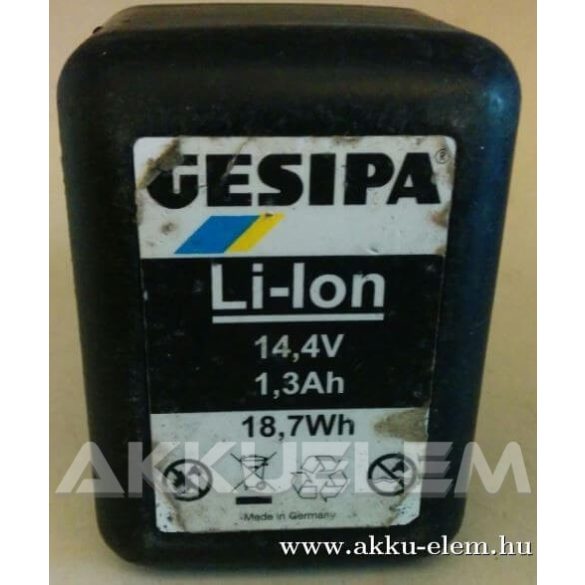 AKKUFELÚJÍTÁS GESIPA Li-Ion 14.4V 1.3Ah