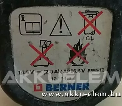 AKKUFELÚJÍTÁS Berner BSBS II 14.4V 2Ah