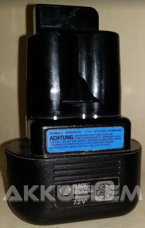 AKKUFELÚJÍTÁS B&D Univolt 7.2 KAT 98046-G