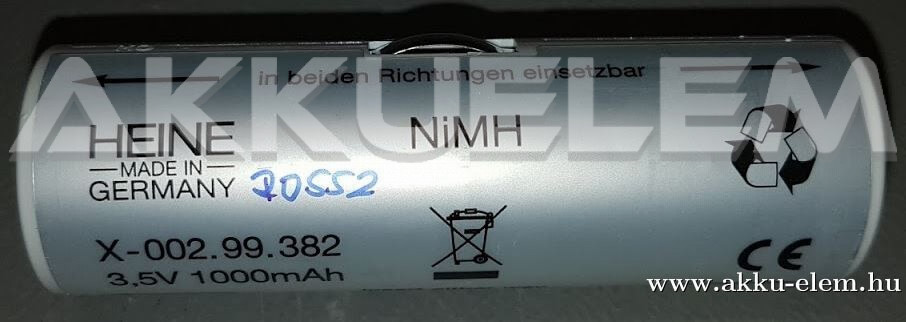AKKUFELÚJÍTÁS HEINE X-002.99.382 3.5V 1000mAh Ni-Mh