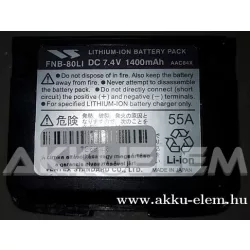 AKKUFELÚJÍTÁS FNB-80LI, 7.2V, 1400mAh