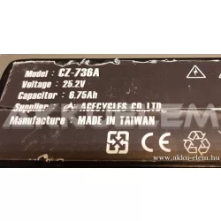 AKKUFELÚJÍTÁS Kerékpár akku CZ-736A 25.2V 6.75Ah