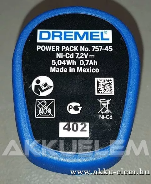 AKKUFELÚJÍTÁS Dremel PowerPack 757-45