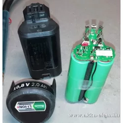   AKKUFELÚJÍTÁS BOSCH, PBA 10.8V 2Ah , 3INR19/66, AF1-60923457