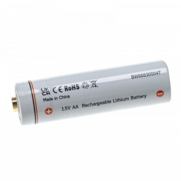 AA cella microUSB csatlakozó 650mAh Li-ion utángyártott akkumulátor