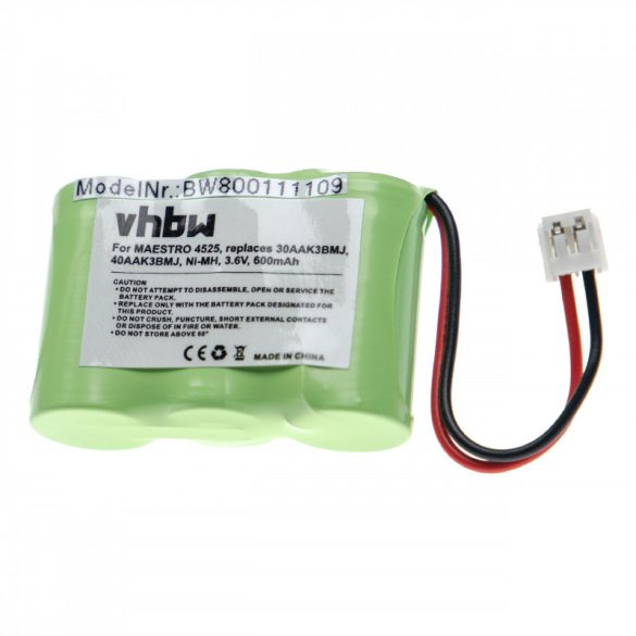 Aastra Maestro 4525,  HHR-P303 600mAh utángyártott akkumulátor