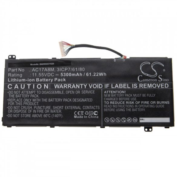 Acer Spin 3 SP314-52-599W AC17A8M 5300mAh utángyártott akkumulátor