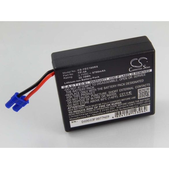 Yuneec H480 Li-ion 8700mAh 3.7V utángyártott drón akkumulátor