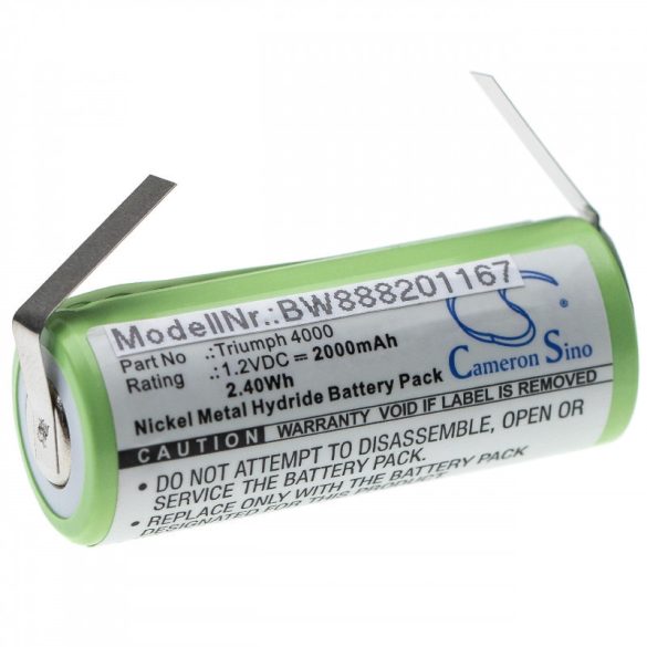 Akkucella Oral-B Triumph 4000, 1.2V, Ni-MH, 2000mAh utángyártott akkumulátor