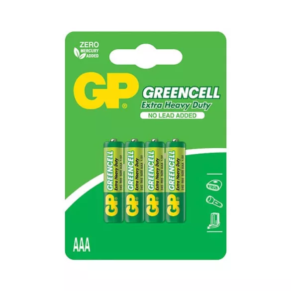 GP R03 AAA Greencell 24G féltartós elem 4db/csomag (ár/csomag)