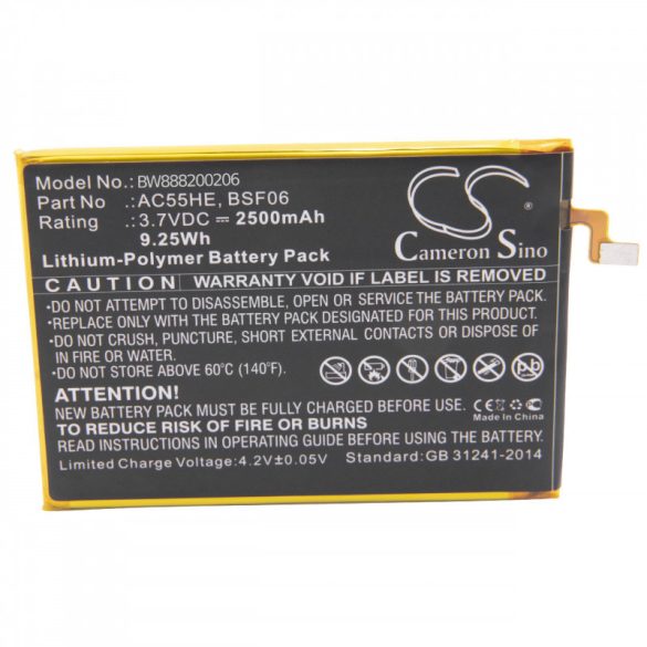 Archos 55 Helium Ultra 2500mAh utángyártott akkumulátor