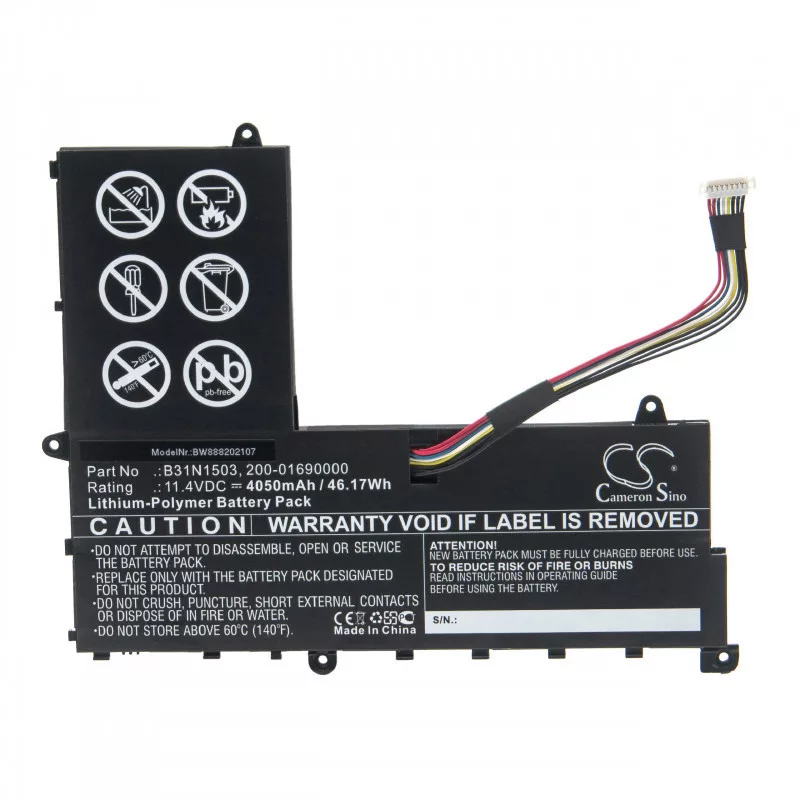 Asus E202SA-1A B31N1503 4050mAh utángyártott akkumulátor