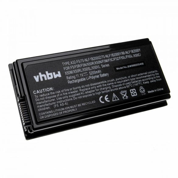 ASUS F5 A32-F5 5200mAh utángyártott akkumulátor