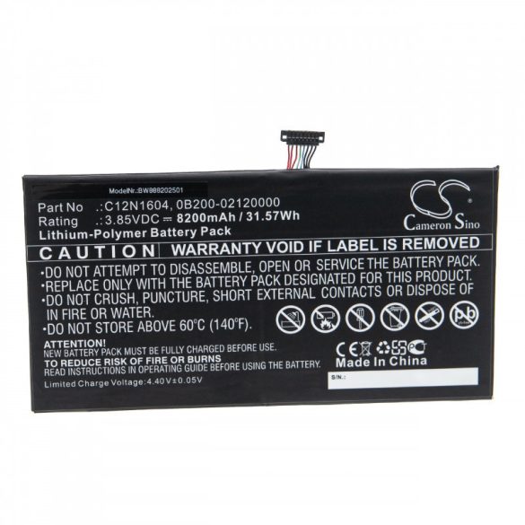 ASUS T101HA C12N1604 3.85V Li-Polymer 8200mAh utángyártott akkumulátor