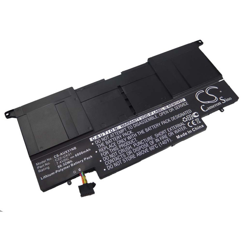 ASUS Zenbook UX31 UX31A UX31E 6800mAh utángyártott akkumulátor