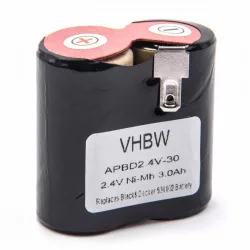   Black & Decker HC410 2.4V NI-MH 3000mAh utángyártott porszívó akkumulátor - VHBW