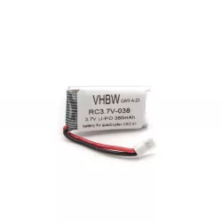   Carrera CRC X1 Li-ion 3.7V 380mAh utángyártott akkumulátor