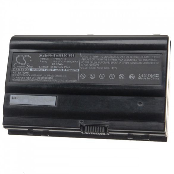 Clevo P750ZM P750BAT-8 4400mAh utángyártott akkumulátor