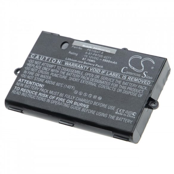 Clevo P870TM-G P870BAT-8 5800mAh utángyártott akkumulátor