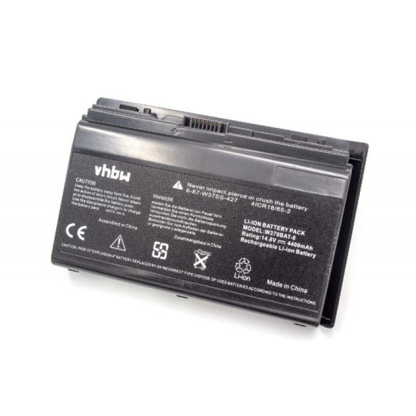 Clevo W350ETQ   14.8V 4400mAh utángyártott akkumulátor