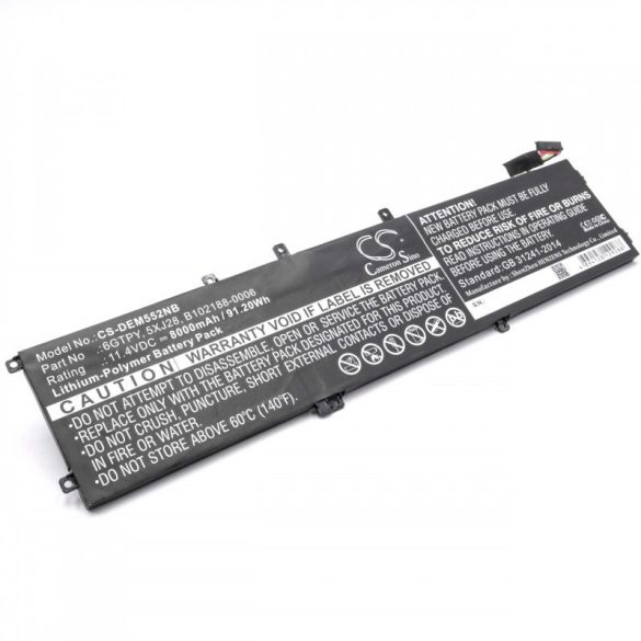 Dell Precision M5520 XPS 15 9560 8000mAh utángyártott akkumulátor