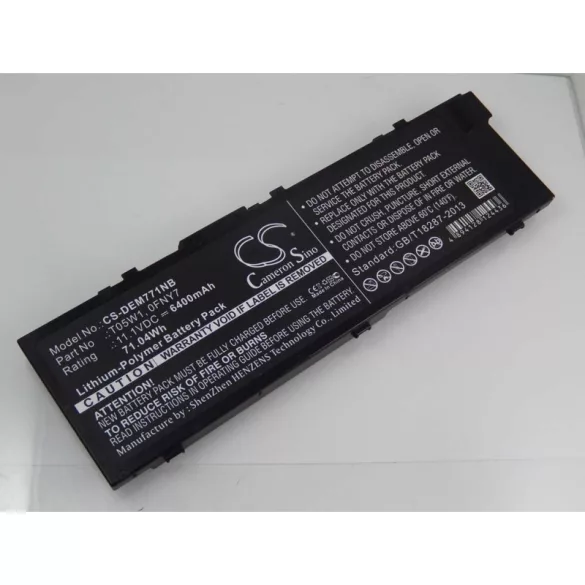 Dell Precision M7710 6400mAh utángyártott akkumulátor - VHBW