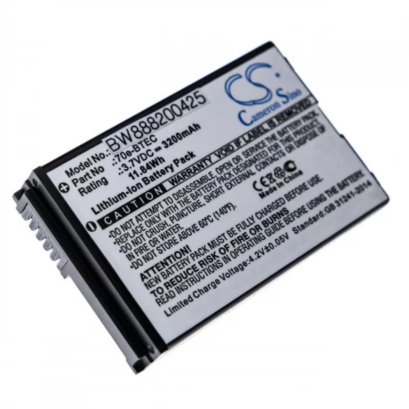 Dolphin 70e 70e-BTEC 3200mAh utángyártott akkumulátor - VHBW