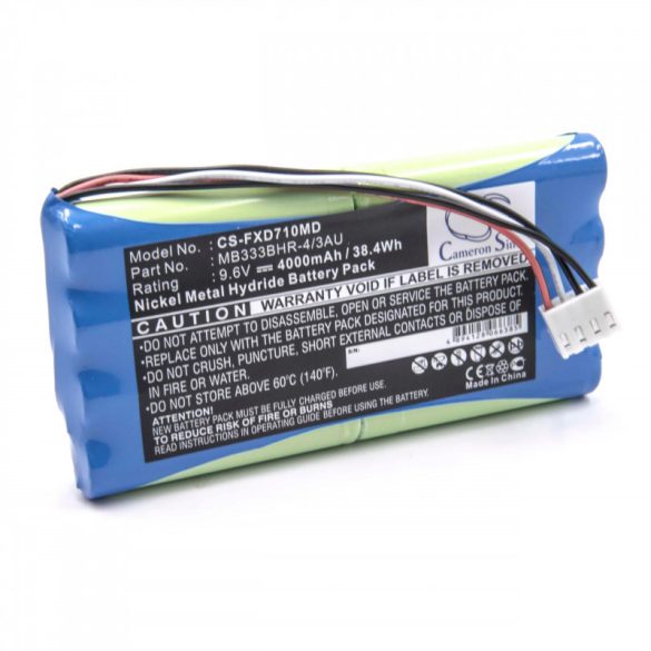 Fukuda CardiMax FX-7100 9.6V, NI-MH, 4000mAh utángyártott akkumulátor