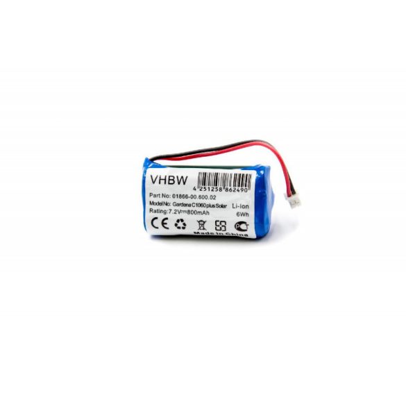 Gardena C1060 Plus Solar 7.4V Li-ion 800mAh utángyártott akkumulátor