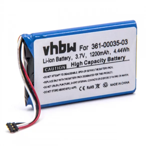Garmin Nüvi 2505, 2555LMT 1200mAh utángyártott akkumulátor - VHBW