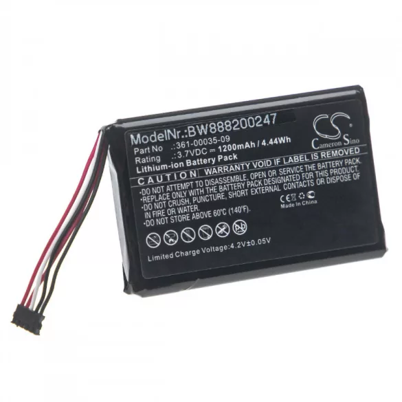 Garmin TT 15 mini 1200mAh utángyártott akkumulátor - VHBW