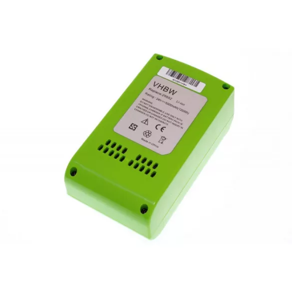 Greenworks 29322 29842 29852  24V Li-ion 5000mAh utángyártott akkumulátor - VHBW