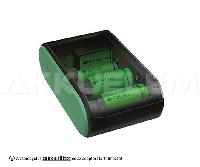 GP Recyko B631 univerzális akkutöltő powerbank AA/AAA/C/D/9V