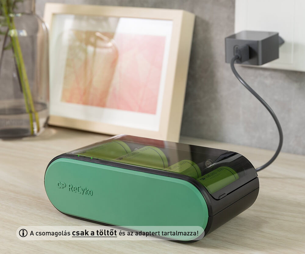 GP Recyko B631 univerzális akkutöltő powerbank AA/AAA/C/D/9V