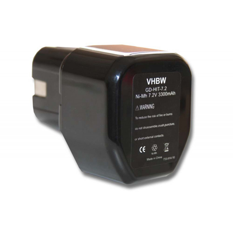 Hitachi EB712s 7.2V NI-MH 3300mAh utángyártott akkumulátor