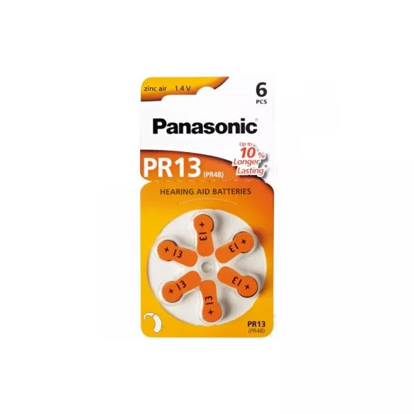 Panasonic ZA13 PR48 hallókészülék elem 6db/csomag (ár/csomag)