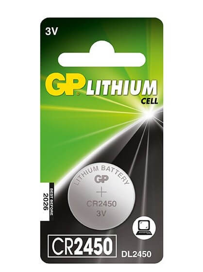 GP CR 2450 3V lítium gombelem
