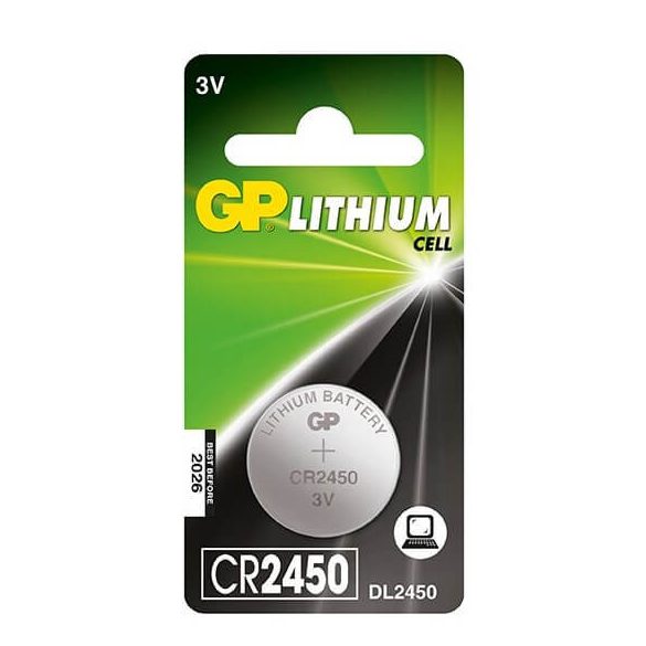 GP CR 2450 3V lítium gombelem