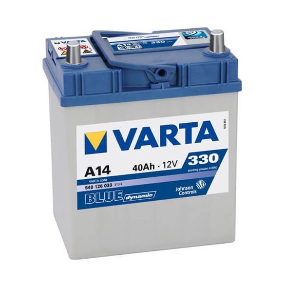 40Ah VARTA Blue Dynamic ASIA A14 akkumulátor JOBB+ (540 126 033)