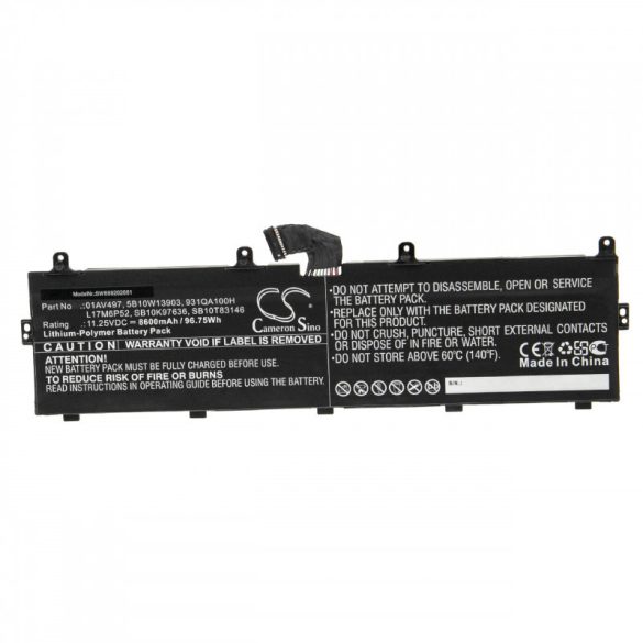 Lenovo ThinkPad P72 8600mAh utángyártott akkumulátor