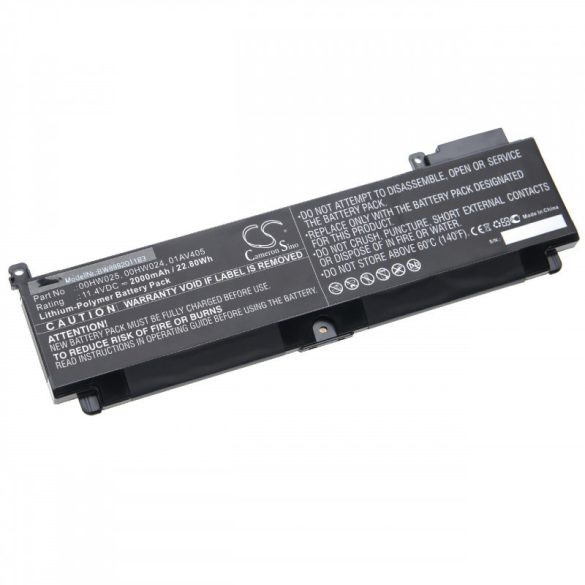 Lenovo ThinkPad T470s 00HW025 2000mAh utángyártott akkumulátor